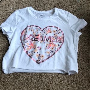 White Dreamer Cropped Tee